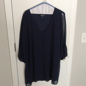 Navy Blue sheer dress